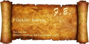 Füstös Barna névjegykártya
