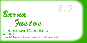 barna fustos business card